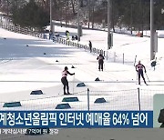 강원동계청소년올림픽 인터넷 예매율 64% 넘어