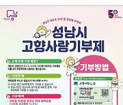 성남시, 고향사랑기부금 1억7천만원…목표액 2배