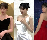 "어떤 게 마음에 들어요?"…안유진, 당돌한 매력 넘치는 드레스 자태