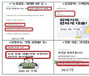 "온라인서 '당일입금 · 싼 이자'로 현혹하는 불법사금융 주의"