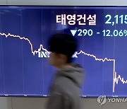 '워크아웃' 태영건설 주가 장 초반 급락