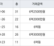 인천 송도동 더샵센트럴시티아파트 59㎡ 6억2500만원에 거래