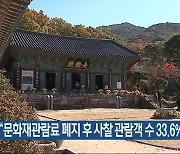 “문화재관람료 폐지 후 사찰 관람객 수 33.6%↑”