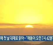 충북 새해 첫 날 대체로 맑아…“해돋이 오전 7시 42분”