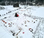 울릉도 나리분지에서 열리는 겨울 눈꽃 캠핑 축제