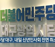 민주당 대구, 내일 신년인사회 전면 취소