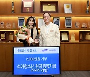 박결, 소아청소년환자 행복기금 2000만원 기부