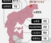 [그래픽] 일본 노토반도 강진 사망자 현황