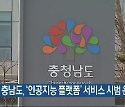 충남도, ‘인공지능 플랫폼’ 서비스 시범 운영