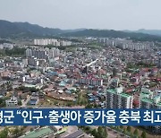 증평군 “인구·출생아 증가율 충북 최고”