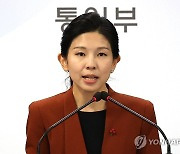 브리핑하는 김인애 통일부 부대변인