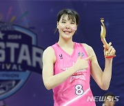 여자농구 올스타 MVP 박지수 "덩크슛, 다음엔 꼭 성공"