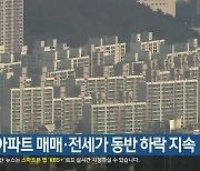 부산 아파트 매매·전세가 동반 하락 지속