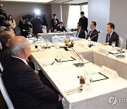 역대 통일부장관 초청 신년 인사회 모두발언하는 김영호 장관