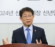 산하단체장 신년인사회서 인사말 하는 박상우 장관