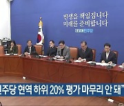 “민주당 현역 하위 20% 평가 마무리 안 돼”