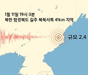 북한 함경북도 길주에서 규모 2.4 지진