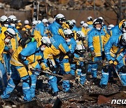 [포토] 지진 피해 복구 작업 한창인 日 와지마