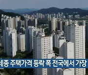 세종 주택가격 등락 폭 전국에서 가장 커