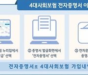 "4대 사회보험을 한번에 확인"..전자증명서 발급 서비스  시작