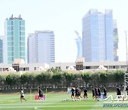 [포토] 대한민국 축구대표팀 '레바논전 앞드고 담금질'