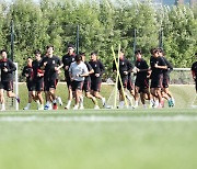 구슬땀 흘리는 대한민국 축구 국가대표팀 선수들