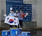 권영혜·신운선, 2024 아이스클라이밍 월드컵 동반 금메달