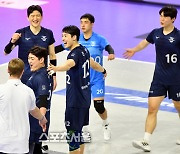 [포토]‘3-0 셧아웃 한 점 남았다’ 대한항공