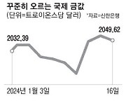 금값 오르자 금현물 ETF '콧노래'