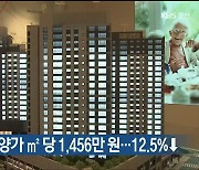 민간 아파트 분양가 ㎡ 당 1,456만 원…12.5%↓