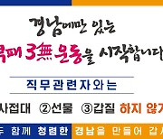 청렴체감도 떨어진 경남도, '반부패 3무 운동' 시작