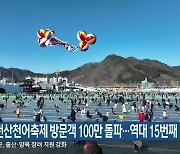 화천산천어축제 방문객 100만 돌파…역대 15번째