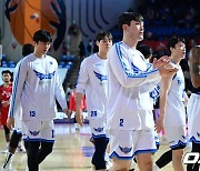 SK 상대로 88-75 완승 기뻐하는 한국가스공사 [사진]