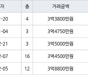 수원 영통동 영통벽적골롯데 49㎡ 3억3800만원에 거래