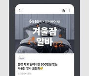 [기업] 시몬스, '겨울잠' 아르바이트 경쟁률 6만 대 1