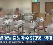 11월 경남 출생아 수 973명…역대 최저