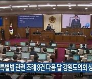 강원특별법 관련 조례 8건 다음 달 강원도의회 상정