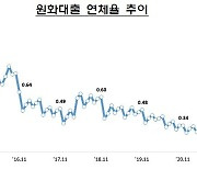 은행 연체율 또 올라 작년 11월말 0.46%…"대손충당금 적립 확대"