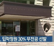 경일대, 입학정원 30% 무전공 선발