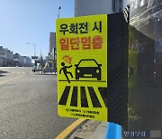 그새 못 참고 빵빵…"우회전 일시정지하면 공공의 적 됩니다" [현장+]