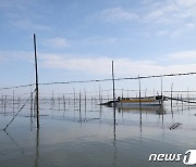 한달에 한번 김채취에 나선 어민