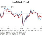 대구·경북 소비자심리지수, 2개월 연속 상승…9개월째 기준치 상회