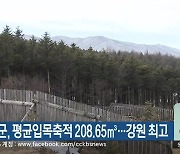 영월군, 평균입목축적 208.65㎥…강원 최고