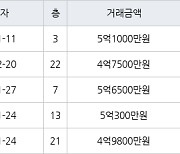 수원 망포동 동수원자이1차 84㎡ 5억1000만원에 거래