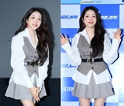 힐이 필요 없는 명품 비율…김소원, 다리 길이만 107cm의 위엄 [엔터포커싱]