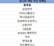 코스피 주간 개인 순매도 1위 '삼성전자'