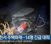 홍천서 주택화재…14명 긴급 대피