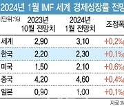 IMF "올해 韓 성장률 2.3%… 0.1%p 올렸다"