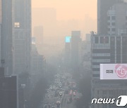 초미세먼지 '나쁨' 뿌옇게 보이는 도심