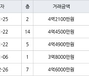 수원 망포동 망포늘푸른벽산 84㎡ 4억4900만원에 거래